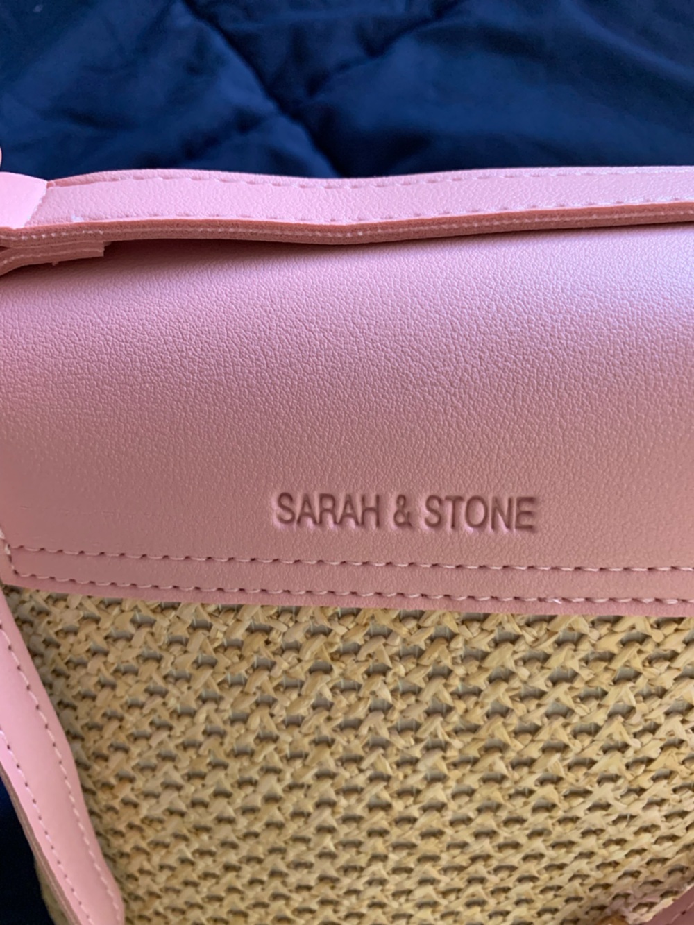 Sarah & Stone Pink rattan Crossbody Bag - Picture 7 of 7